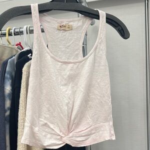 Hollister Light Pink Twist-Front Tank Top and blue tank top